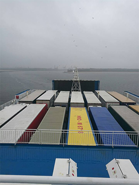 Beförderung von Seecontainern